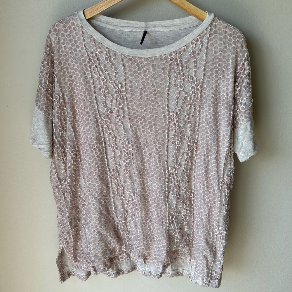 Capote layered lace top